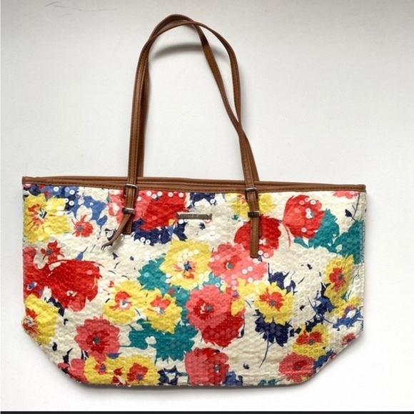 Nine West Handbags - Nine West It Girl Sequin Floral Tote Purse